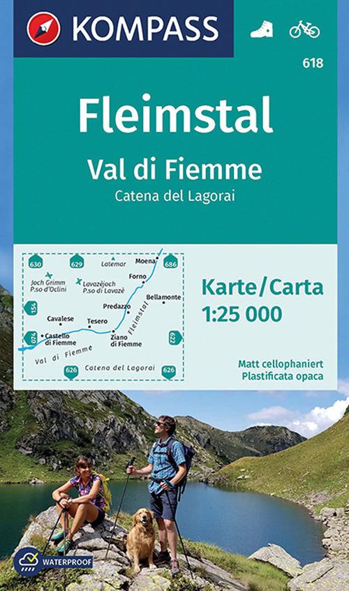 Carta escursionistica n. 618. Val di Fiemme, Catena del Lagorai 1:25.000 - copertina