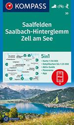 Carta escursionistica n. 30. Saalfelden, Saalbach-Hinterglemm, Zell am See 1:50.000