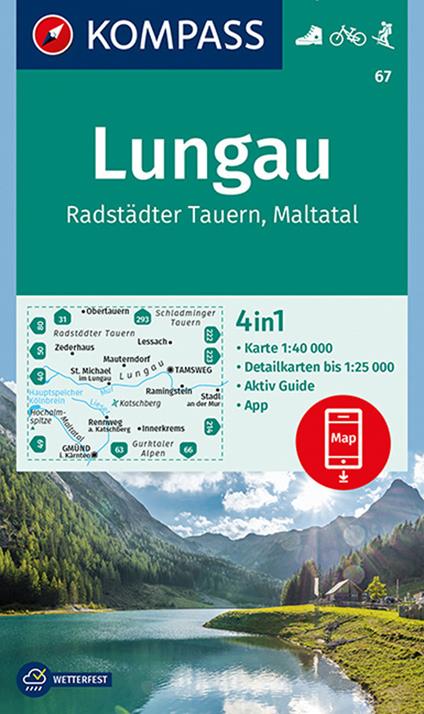 Carta escursionistica n. 67 Lungau, Radstädter Tauern 1:40.000 - copertina