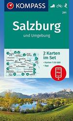 Carta escursionistica n. 291. Salzburg und Umbebung 1:50.000 (set di 2 carte)
