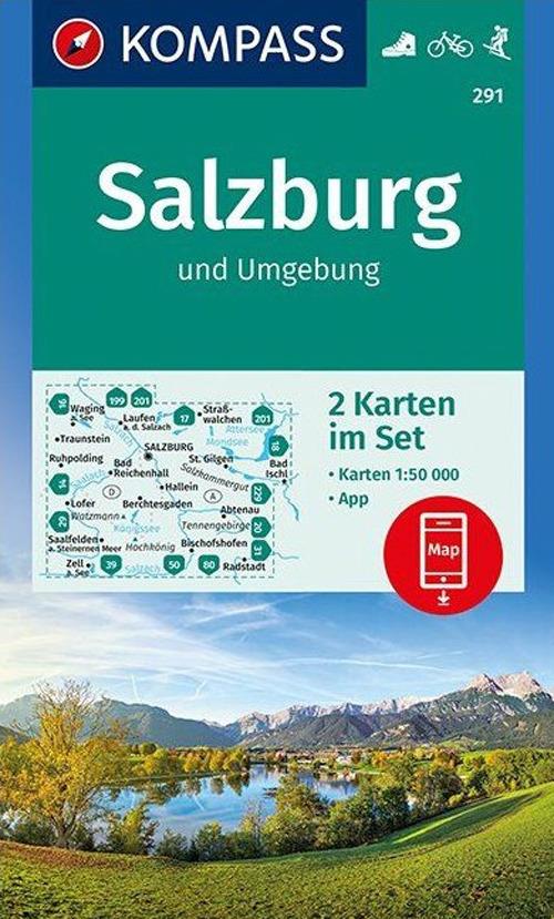 Carta escursionistica n. 291. Salzburg und Umbebung 1:50.000 (set di 2 carte) - copertina