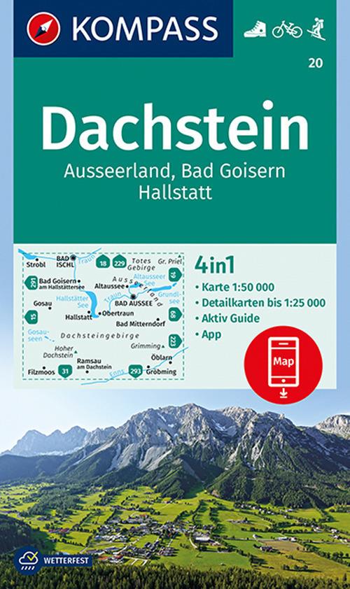 Carta escursionistica n. 20. Dachstein, Ausseerland, Bad Goisern, Hallstatt 1:50.000 - copertina