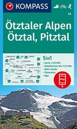 Carta escursionistica n. 43. Ötztaler Alpen, Ötztal, Pitztal 1:50.000