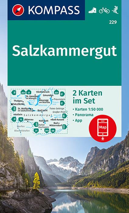 Carta escursionistica n. 229. Salzkammergut 1:50.000 (set di 2 carte) - copertina