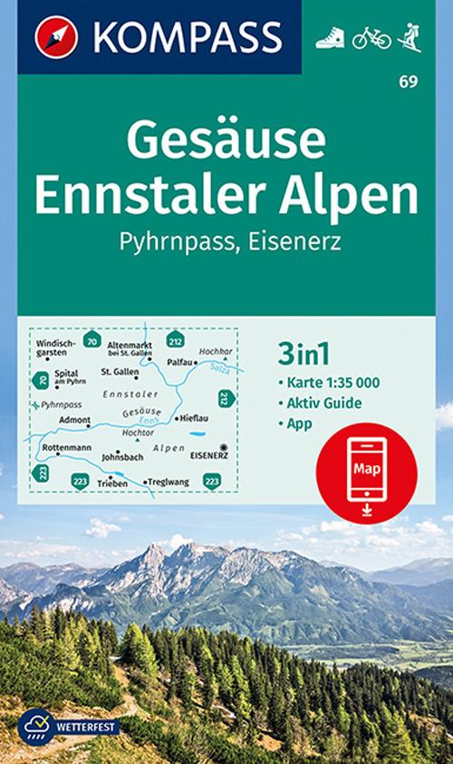 Carta escursionistica n. 69. Gesäuse, Ennstaler Alpen 1:35.000 - copertina