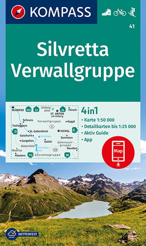 Carta escursionistica n. 41. Silvretta, Verwallgruppe 1:50.000 - copertina