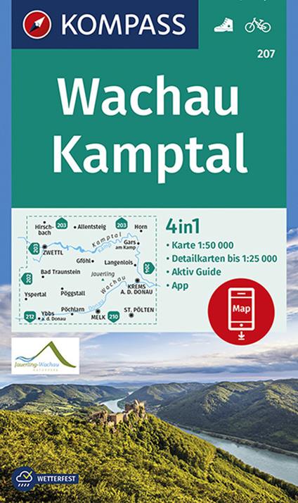 Carta escursionistica n. 207. Wachau, Kamptal 1:50.000 - copertina