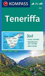 Carta escursionistica n. 233. Teneriffa 1:50.000. Ediz. tedesca, spagnola e inglese