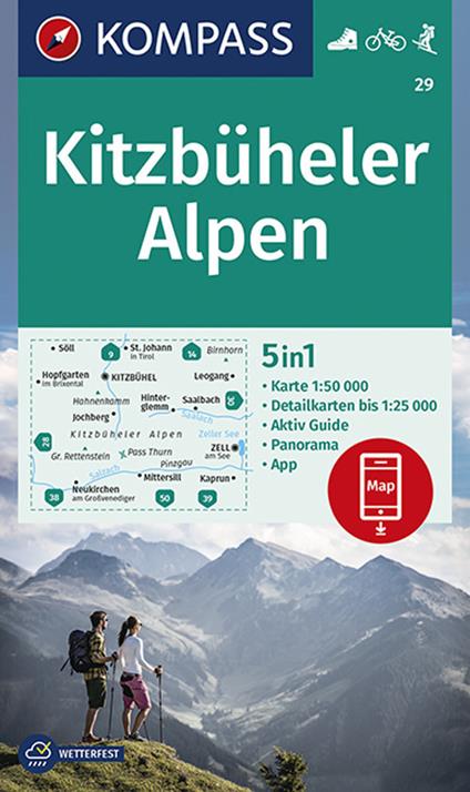 Carta escursionistica n. 29. Kitzbüheler Alpen 1:50.000 - copertina