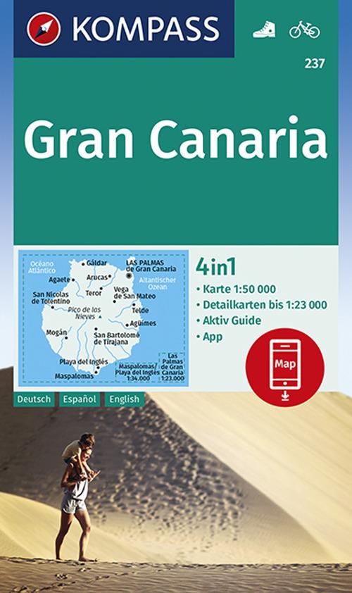 Carta escursionistica n. 237. Gran Canaria 1:50.000. Ediz. italiana, tedesca e inglese - copertina