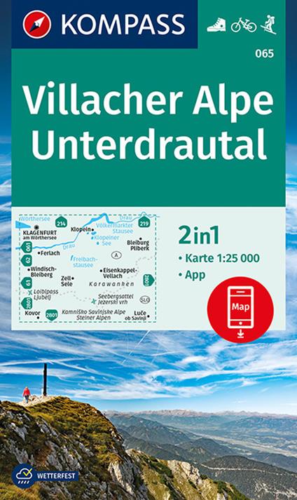 Carta escursionistica n. 065. Villacher Alpe, Unterdrautal 1:25.000 - copertina