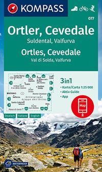 Carta escursionistica n. 077. Ortles, Cevedale, Val di Solda, Valfurva 1:25.000 - copertina