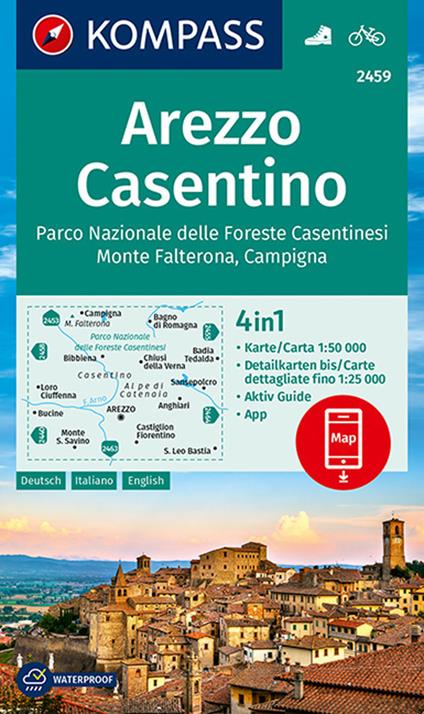 Carta escursionistica n. 2459. Arezzo, Casentino, Parco Nazionale delle Foreste Casentinesi, Monte Falterona, Campigna - copertina