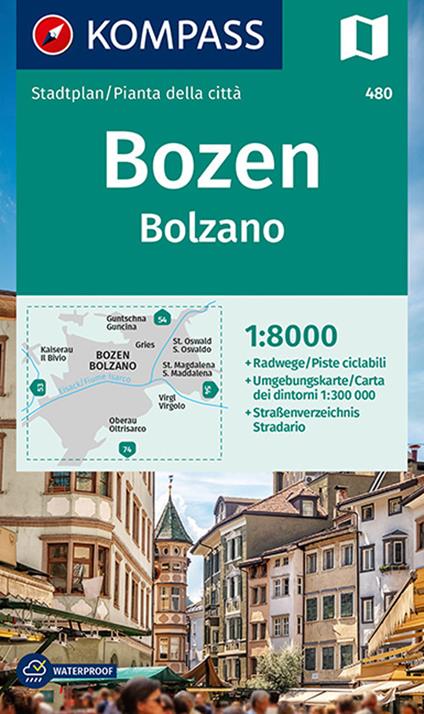 Pianta della città n. 480. Bolzano-Bozen 1:8.000 - copertina