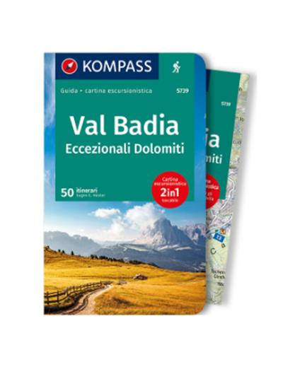 Guida escursionistica n. 5739. Val Badia. Con Carta geografica ripiegata - Eugen E. Hüsler - copertina