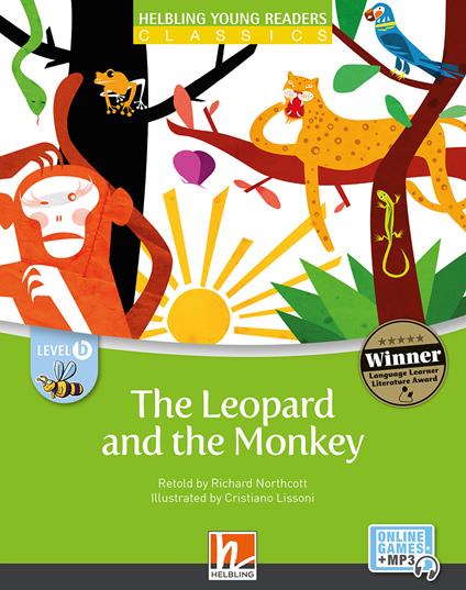 The leopard and the monkey. Level B. Helbling young readers. Classics. Registrazione in inglese britannico. Con e-zone kids. Con espansione online - copertina