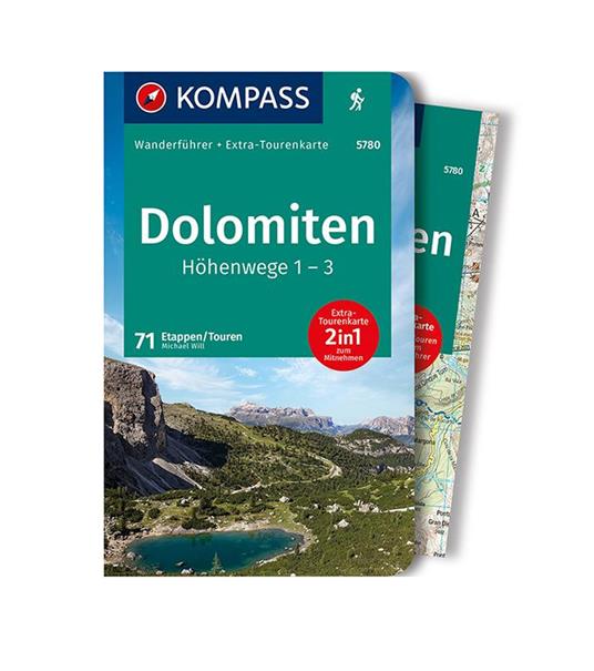 Guida escursionistica n. 5780. Dolomiten Höhenwege 1-3. Con Carta geografica ripiegata - copertina