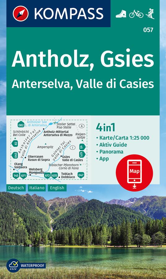 Anterselva, Valle di Casies. Ediz. italiana e tedesca. Con carta escursionistica - copertina