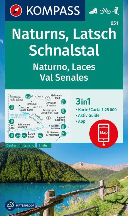 Carta escursionistica n. 051. Naturno, Laces, Val Senales. Ediz. multilingue - copertina