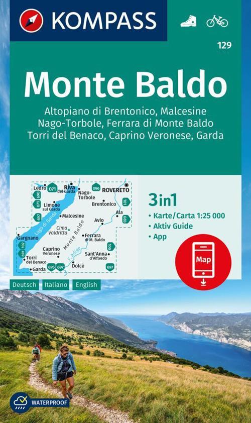 Cartina escursionistica n. 129 Monte Baldo - copertina