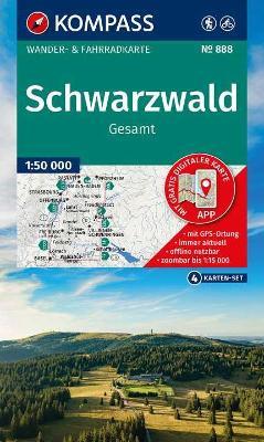 Schwarzwald Walking and Cycling Map: 1:50,000 4 map set - Kompass Maps - cover
