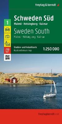 Sweden South Road and Leisure Map: Malmo - Helsingborg - Kalmar - cover