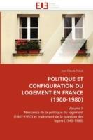 Politique Et Configuration Du Logement En France (1900-1980) - Croize-J - cover