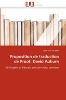 Proposition de Traduction de Proof, David Auburn