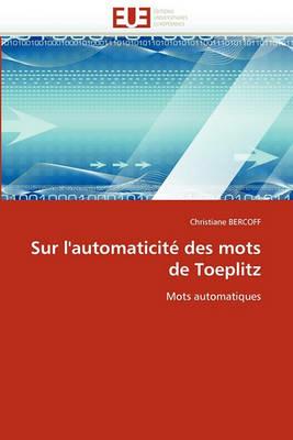 Sur l''automaticit  Des Mots de Toeplitz - Bercoff-C - cover