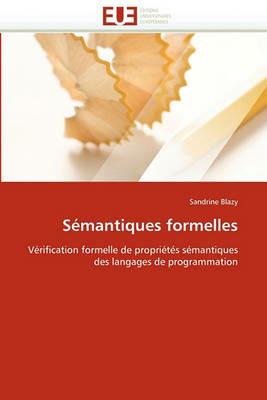S mantiques Formelles - Blazy-S - cover