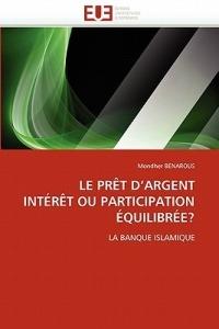 Le prêt d''argent intérêt ou participation équilibrée? - Benarous-M - cover