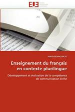 Enseignement Du Fran ais En Contexte Plurilingue