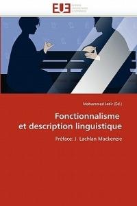 Fonctionnalisme Et Description Linguistique - Jadir (Ed )-M - cover