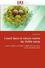 L'Oeuf Dans La Nature Morte Du XVIII  Si cle