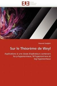 Sur Le Th or me de Weyl - Oudghiri-M - cover