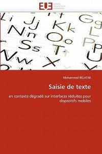 Saisie de Texte - Belatar-M - cover