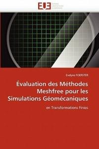 valuation Des M thodes Meshfree Pour Les Simulations G om caniques - Foerster-E - cover