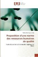 Proposition d''une normes des ressources humaines de qualite - Zinsou-M - cover