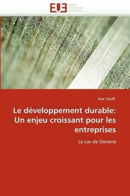Le D veloppement Durable: Un Enjeu Croissant Pour Les Entreprises - Yaluff-A - cover