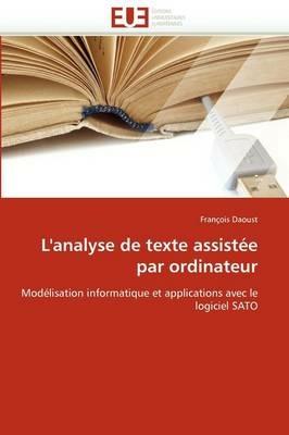 L''analyse de Texte Assist e Par Ordinateur - Daoust-F - cover