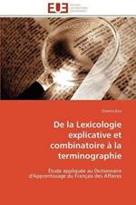 de la Lexicologie Explicative Et Combinatoire   La Terminographie