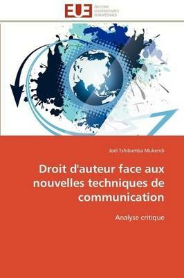 Droit d'Auteur Face Aux Nouvelles Techniques de Communication - Mukendi-J - cover
