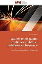 Sources Lasers Solides Continues, Visibles Et Stabilis es En Fr quence
