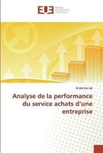 Analyse de la performance du service achats d'une entreprise