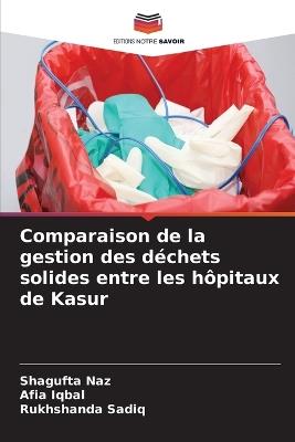 Comparaison de la gestion des déchets solides entre les hôpitaux de Kasur - Shagufta Naz,Afia Iqbal,Rukhshanda Sadiq - cover