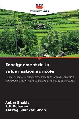 Enseignement de la vulgarisation agricole - Antim Shukla,R K Doharey,Anurag Shankar Singh - cover