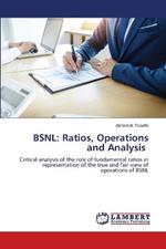Bsnl: Ratios, Operations and Analysis