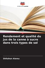 Rendement et qualit? du jus de la canne ? sucre dans trois types de sol