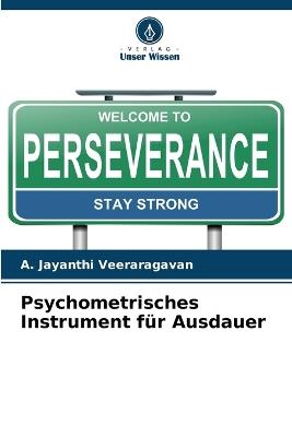 Psychometrisches Instrument für Ausdauer - A Jayanthi Veeraragavan - cover