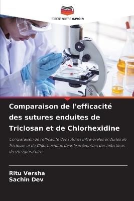 Comparaison de l'efficacité des sutures enduites de Triclosan et de Chlorhexidine - Ritu Versha,Sachin Dev - cover